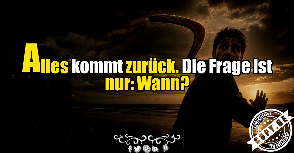 Bumerang fliegt auf seinen Werfer zurück