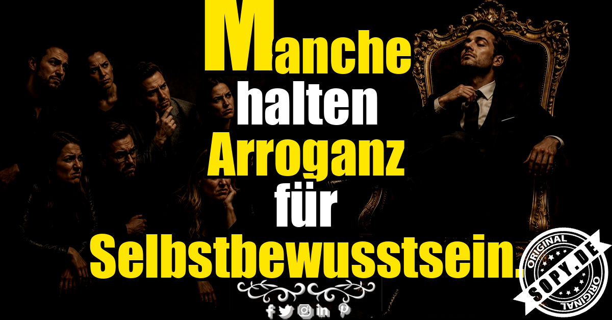 Selbstbewusst wirkende Person zeigt Arroganz vor nachdenklichen Beobachtern