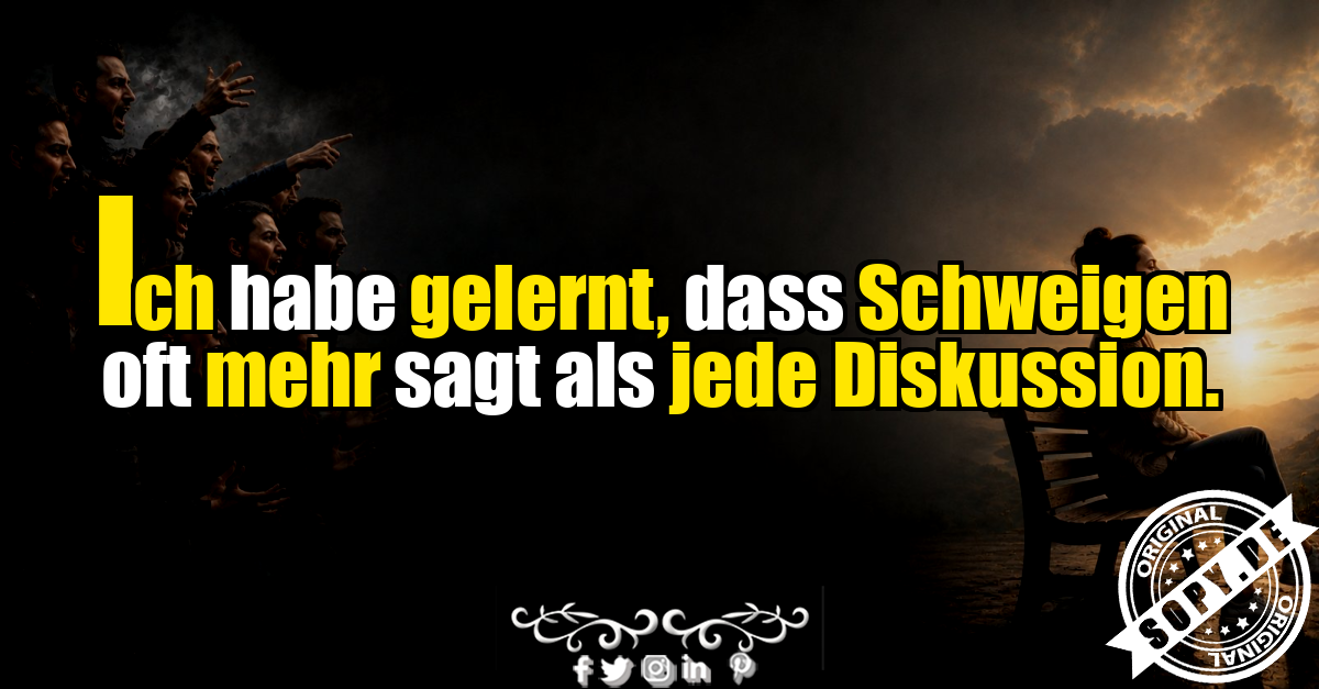 Nachdenklicher Spruch über Schweigen