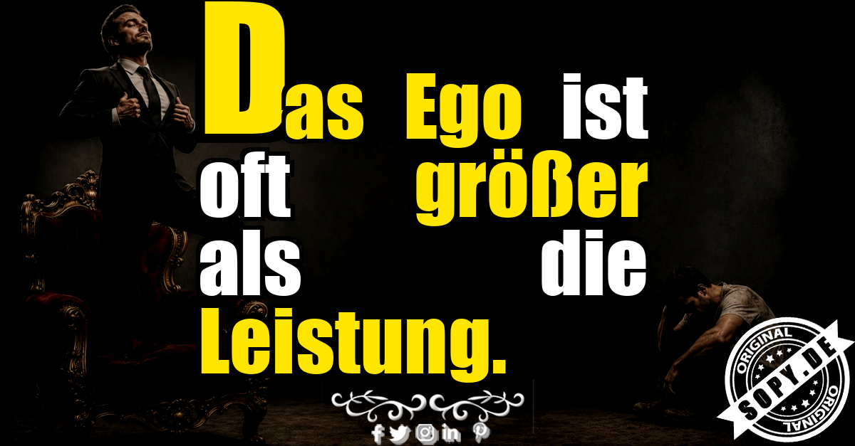 Selbstbewusste Person auf Podest symbolisiert übergroßes Ego ohne echte Leistung