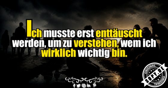 Enttäuschung zeigt wahre Freunde