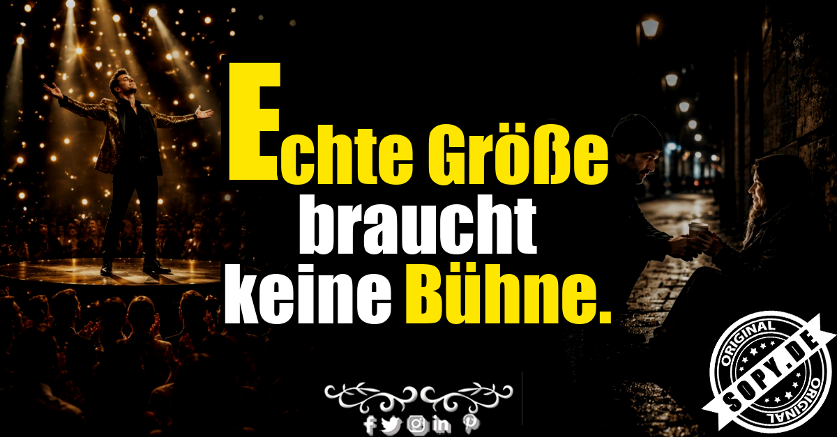 Größe zeigt stillen Helfer abseits glänzender Bühne bei Nacht