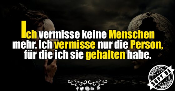 Ich vermisse nur die Illusion