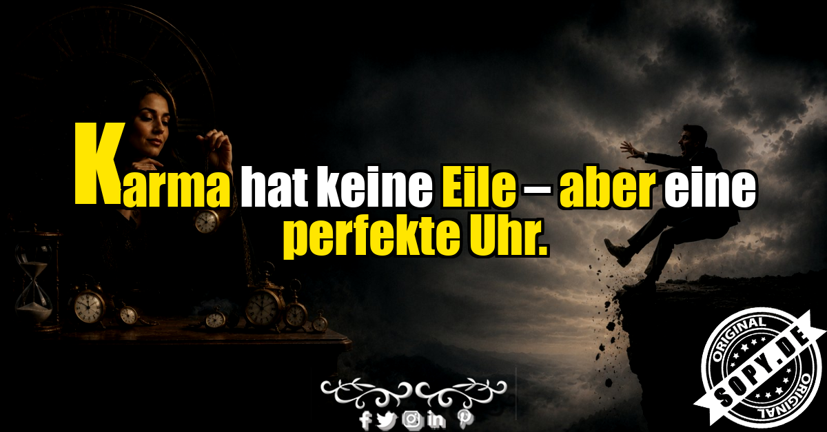 Mystische Frau mit Taschenuhr und stürzender Mann