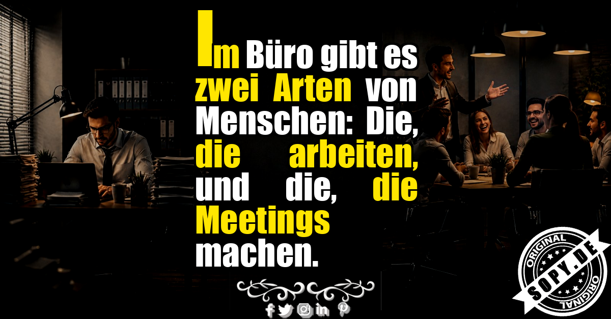 Meetings im Büro neben konzentriert arbeitendem Mitarbeiter