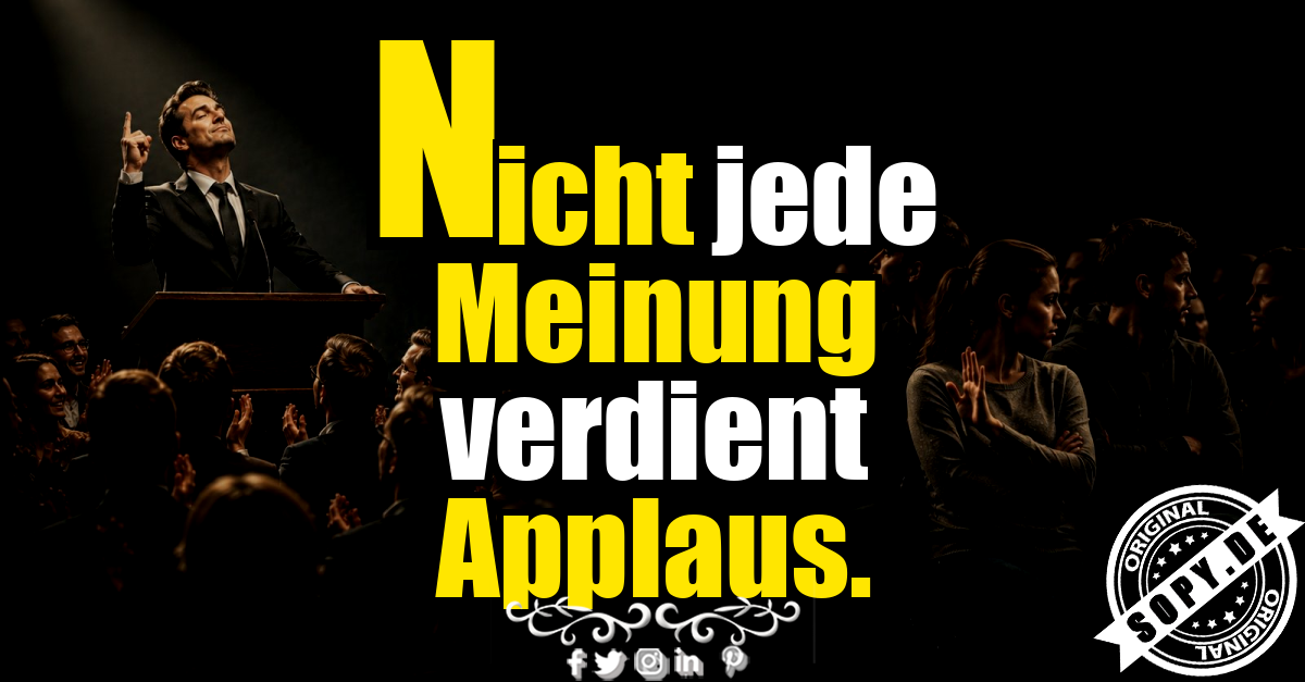Meinung spaltet Publikum während Redner selbstbewusst auf Bühne auftritt