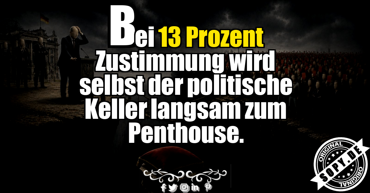 Merz Karikatur fährt mit sinkender Zustimmung tief in politischen Keller