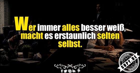 Reden ist leichter als machen