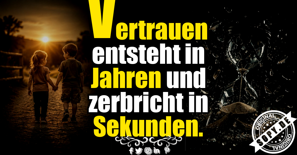 Vertrauen zeigt zwei Kinder Hand in Hand beim Sonnenuntergang