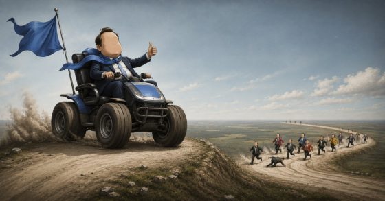 AfD Umfragen als riesiger Vorsprung vor politischen Verfolgern karikiert